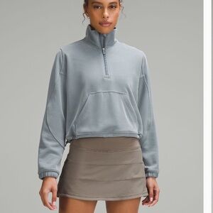 Lululemon brushed softstreme half zip - Belgian blue - size 8